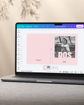 Plantilla photobook en Canva | 2 Años Rosado