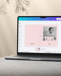 Plantilla photobook en Canva | 3 Años Rosado