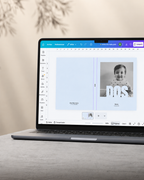 Plantilla photobook en Canva | 2 Años Celeste