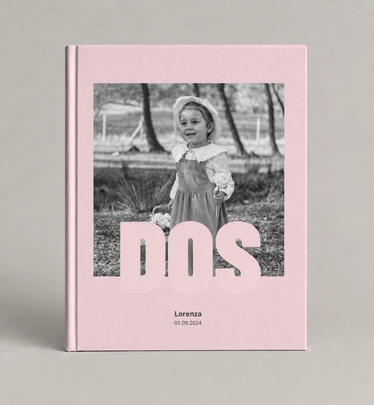 Plantilla photobook en Canva | 2 Años Rosado